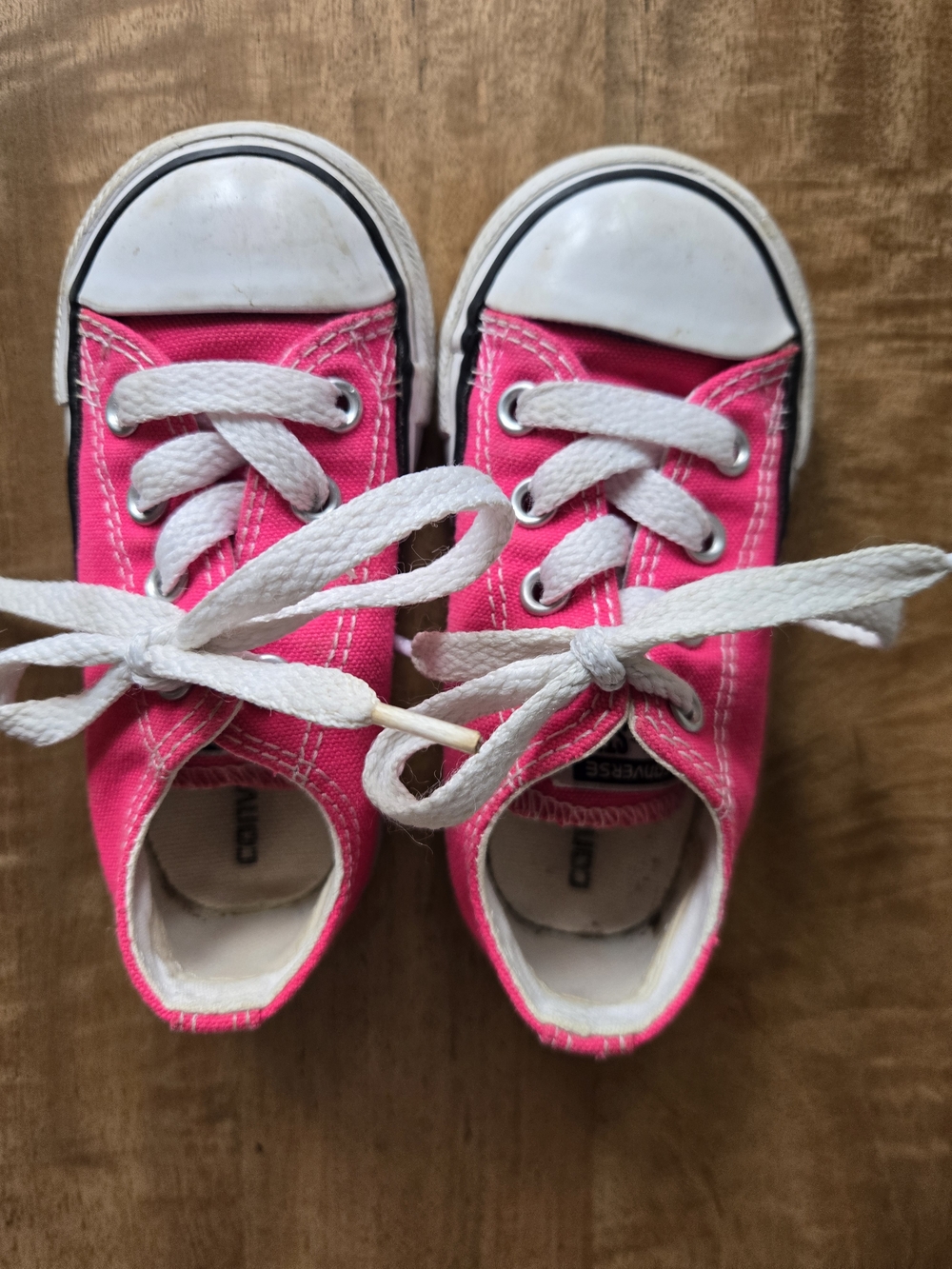 Converse Toddler Pink Canvas Lace-Up Sneakers